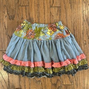 Matilda Jane Floral Ruffle Skirt Size 10 Girls Never worn